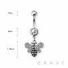 BUMBLE BEE 316L SURGICAL STEEL NAVEL BELLY RING